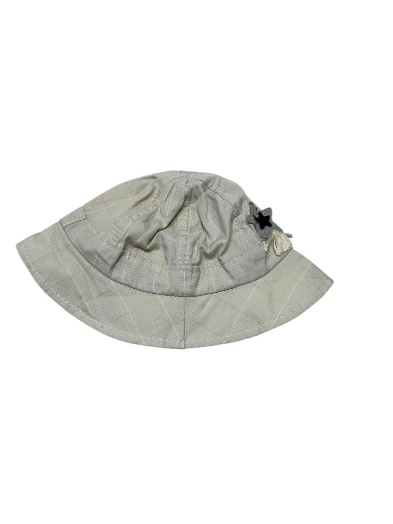 SOMBRERO BEIGE CUADROS ESTRELLA APLIQUE NEW