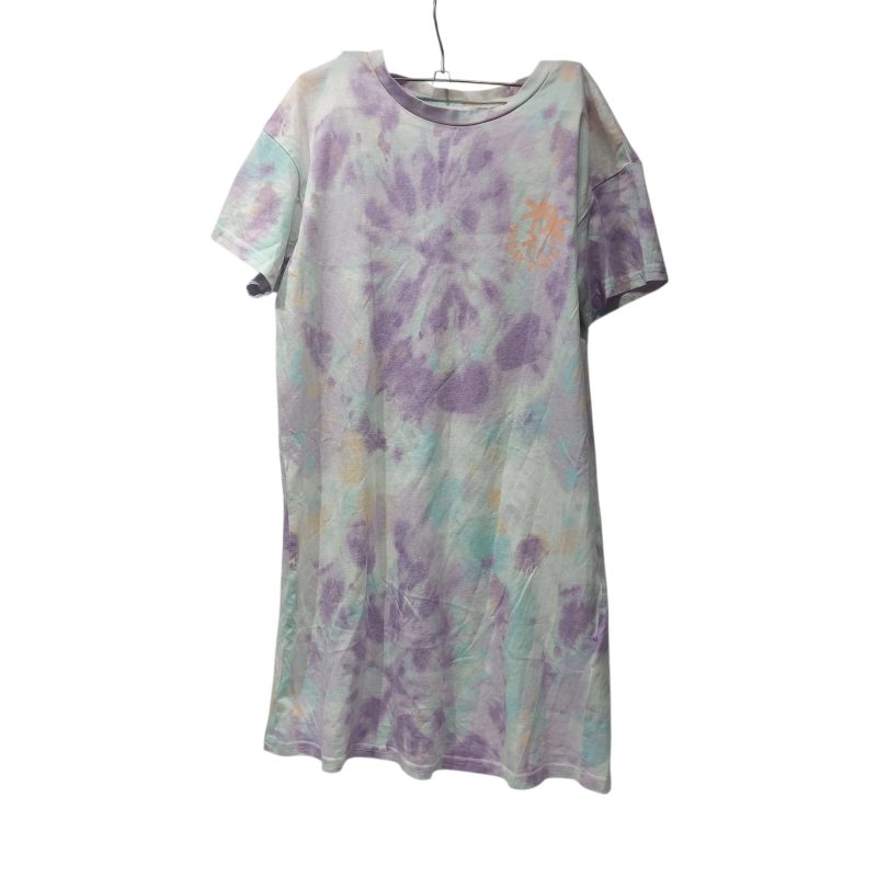 VESTIDO ESTILO REMERON BATIK VIOLETA BCO SALMON H&M T8/10 VACAY