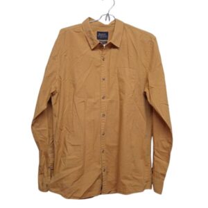 CAMISA MOSTAZA DIBUJOS EN AZUL BENSON & THOMAS T XL