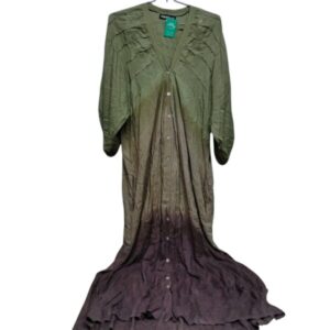 VESTIDO TELA VERDE DEGRADE MARRON PANTHAI TM