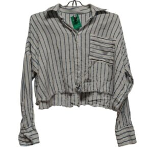 CAMISA BLANCA RAYAS CELESTES INDIAN T XS