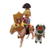 PLAYMOBIL FARAON + MUÑECO CABALLERO EN CABALLO REPLICA