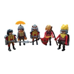 BOLSA CON 2 PLAYMOBIL + 3 MUEÑCOS TIPO PLAYMOBIL
