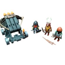 CARRUAJE PLAYMOBIL LANZA DARDOS + 3 PLAY MOBIL DETALLE 1 PIEZA