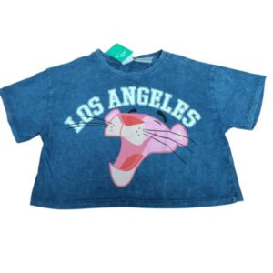 REMERA ALG ZARA T 6 AZUL PANTERA ROSA LOS ANGELES