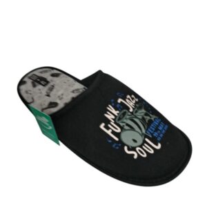 PANTUFLAS NEGRAS GRIS FUNK JAZZ SOUL DICE 42 PERO ES 39 AP