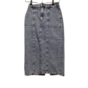 POLLERA JEAN BLUESTEEL T 38 TAJO ATRAS
