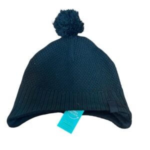 GORRO LANA NEGRO FORRO POLAR POM POM H&M 8-12