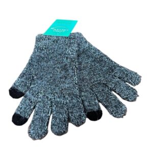 GUANTES LANA GRIS JASPEADO CHICO