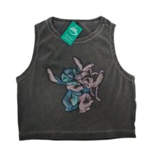 TOP DISNEY T 16 GRIS STITCH Y ANGEL