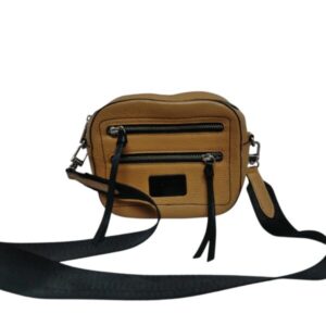 BANDOLERA BEIGE CIERRES NEGROS PRUNE