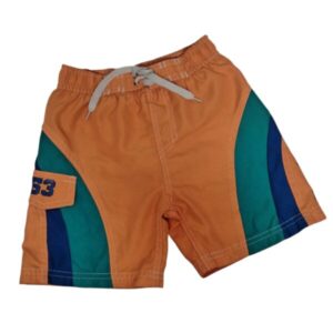 BERMUDA BAÑO BODY GLOVE T 24M NARANJA AZUL CELESTE