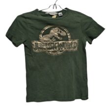 REMERA ALG H&M T 6/8 VERDE DORADO JURASSIC WORLD DINOSAURIO