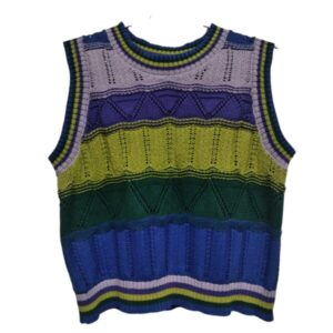 CHALECO HILO AZUL LILA VERDE INDIAN TM