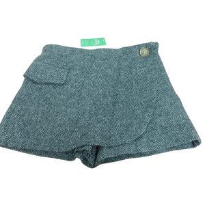 SHORT POLLERA PAÑO ESPIGADO GRIS  ZARA T 6