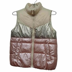 CHALECO BEIGE DORADO ROSADO TORNASOLADO ZARA T 9-10