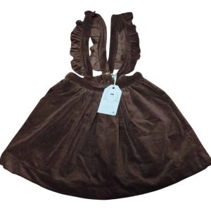 POLLERA PANA MARRON CON TIRADORES SISTER'S CROWN T 4  NUEVA