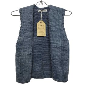 CHALECO LANA AZUL JEAN SISTER'S CROWN T 10-12 NUEVO