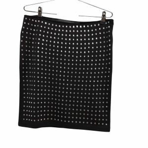 POLLERA ALG NEGRO PIEDRITAS LOLITA T L NUEVA