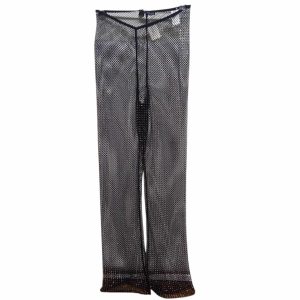 PANTALON TELA RED NEGRO PIEDRITAS ZARA T M