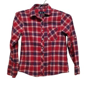 CAMISA FRANELA CUADROS ROJO AZUL BCO BAS T 10