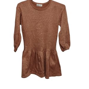 VESTIDO HILO ROSA VIEJO BRILLOS H&M T 6-8