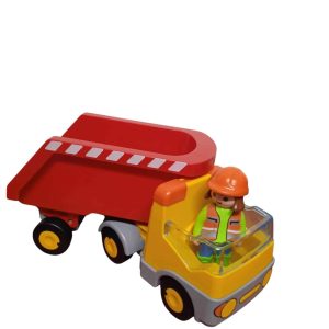 CAMION CON VOLCADORA ROJO PLAY MOBIL + MUÑECO