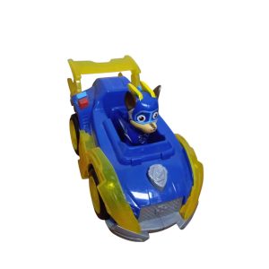 AUTO AZUL + CHASE RAYO AMARILLO SIN SONIDO