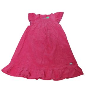VESTIDO PANA CORAL BORDADO VOLADO  MIMO T 2- 24 M