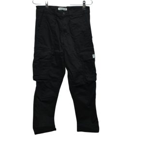 PANTALON GABARDINA NEGRO CARGO ZARA T38