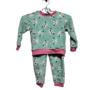 PIJAMA PELUDITO BUZO Y PANTALON CELESTE ROSADO GATITOS ACCESSORIES T 2