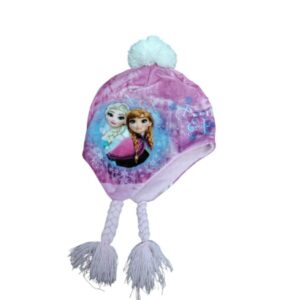 GORRO LILA BCO FROZEN POM POM TRENZAS