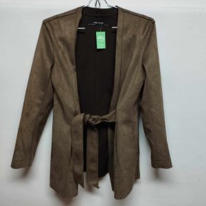 CHAQUETA SIMIL GAMUZA MARRON ZARA T XS C LAZO