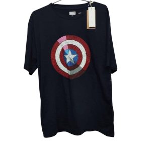 REMERA ALG AZUL CAPITAN AMERICA BAS T XXL NUEVA