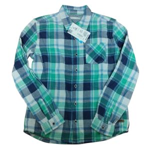 CAMISA CUADROS AZUL VERDE BCO HERING T 10 NUEVA