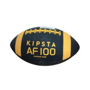 PELOTA GOMA RUGBY NEGRO AMARILLO KIPSTA