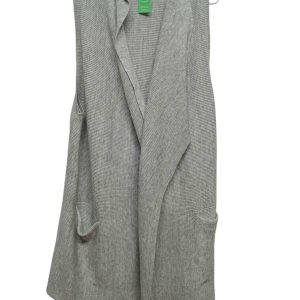CHALECO LARGO HILO GRIS BOLSILLOS H&M T M/L