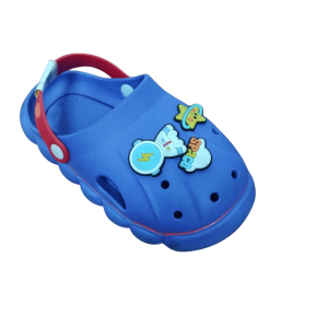 ZUECO TIPO CROCS AZUL ROJO PINS ESPACIO T 32-33