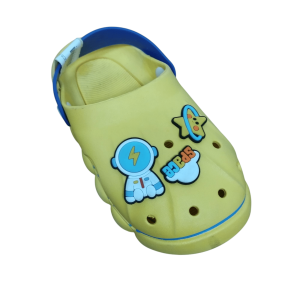 ZUECO TIPO CROCS AMARILLO AZUL PINS ESPACIO T 32-33