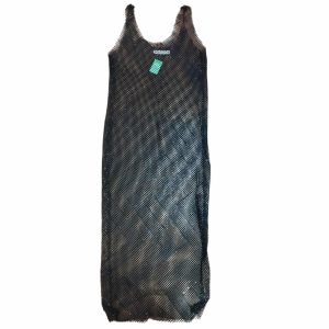 VESTIDO TELA RED NEGRO PIEDRITAS ZARA T XS