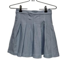 POLLERA ALG CELESTE RAYAS BLANCAS ZARA T10