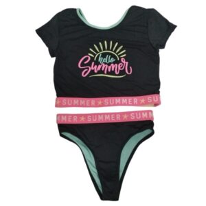 CONJ. REMERA TOP LICRA M/C MAS BOMBACHA HELLO SUMMER T12 AP