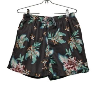 SHORT DE BAÑO ZENIT T 30 GRIS VERDE NARANJA FLOREADO
