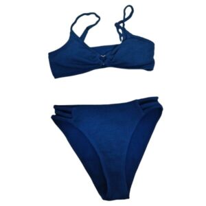 MALLA 2 P T 13 AZUL ARO PLATEADO CORAZON