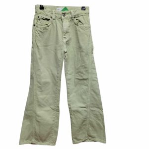JEAN ANCHO FLECOS VERDE AGUA ZARA T10