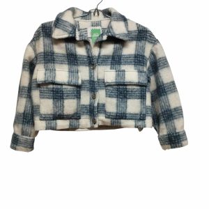 SOBRECAMISA TIPO PAÑO CUADRILLE BLANCO AZUL ZARA T9/10