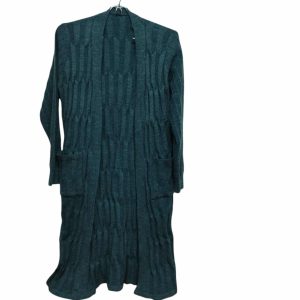 SACO LARGO LANA VERDE BOLSILLOS SIN ETIQUETA TS/M