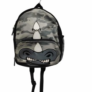 MOCHILA CHICA GRIS NEGRO RINOCERONTE CAPTAIN ACCESORIES