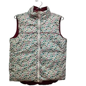 CHALECO INFLADO REVERSIBLE BORDO BCO FLORES GAP T 12-13