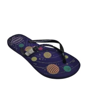 OJOTAS VIOLETA AZUL BRILLOS PLANETAS HAVAIANAS T35/36